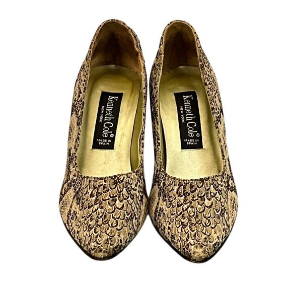 Kenneth Cole Vintage 90s Gorgeous Snake Skin Point Toe High Heel Women 7.5 B - Picture 4 of 11